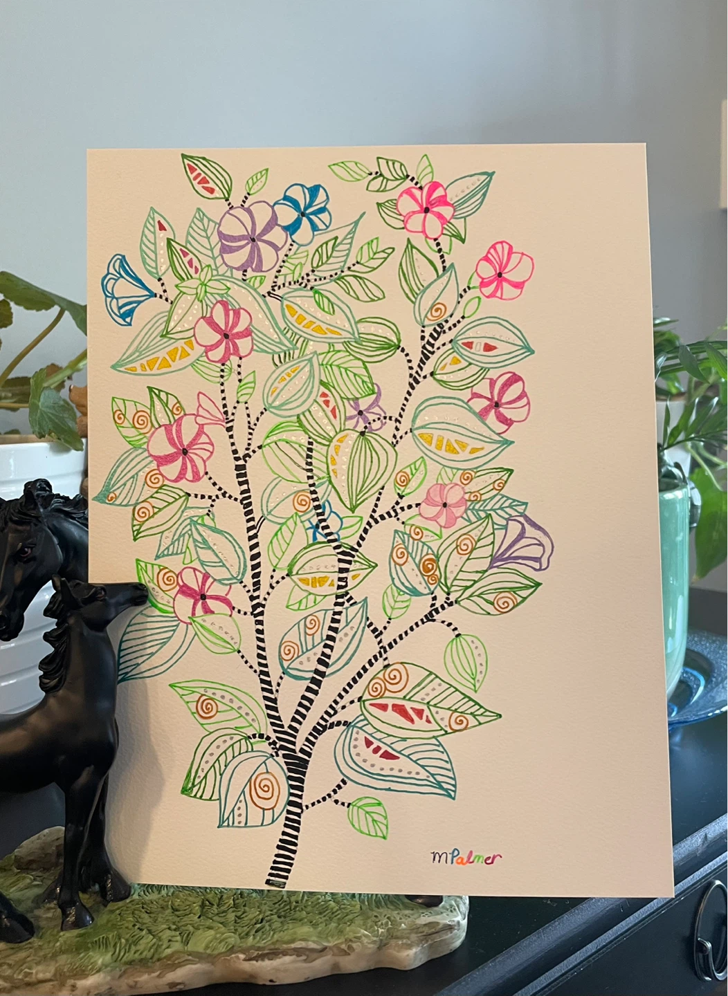 Stylized Floral Tree