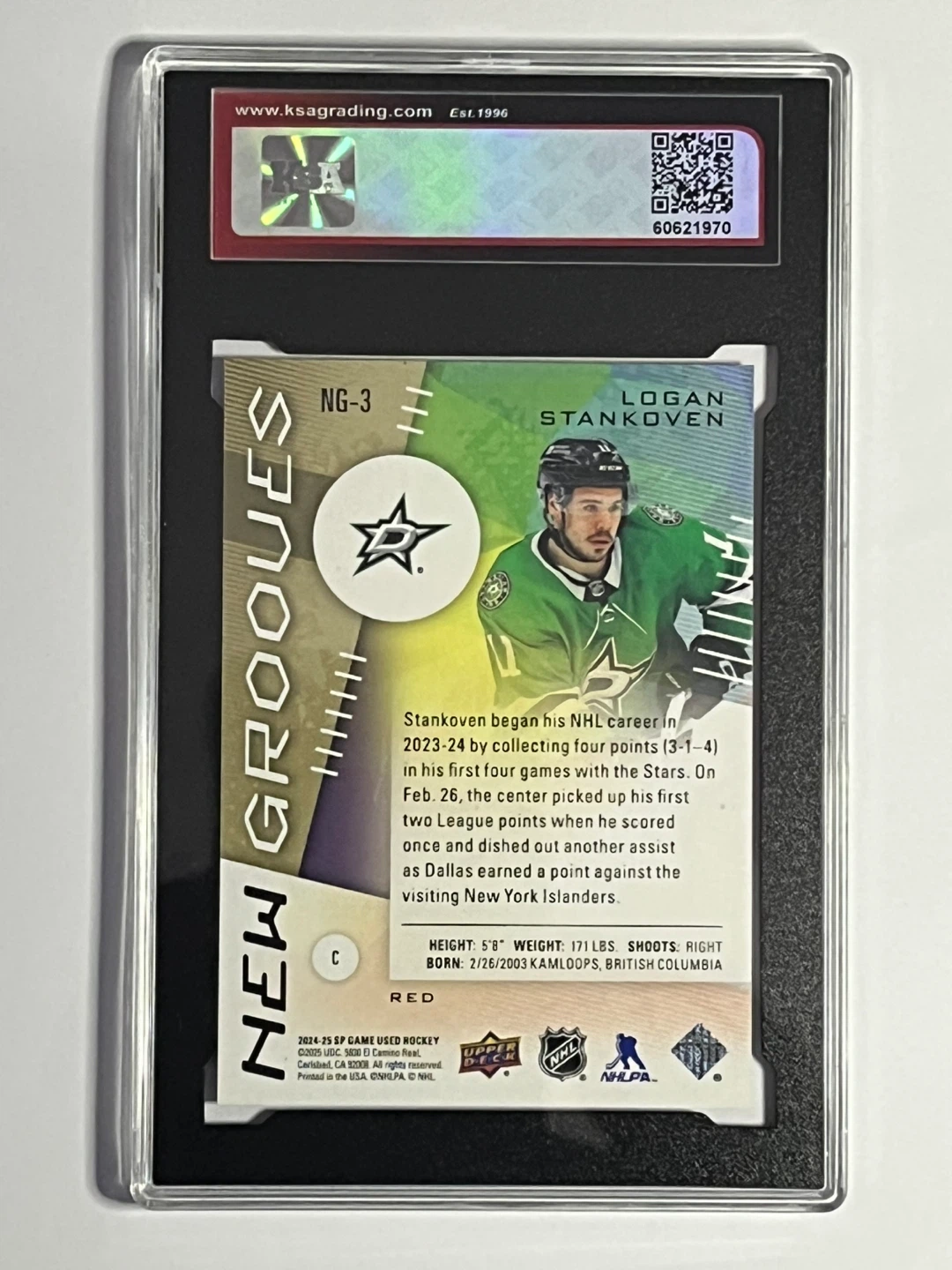 2024-25 DP Game Used Logan Stankoven New Grooves Red - photo 2