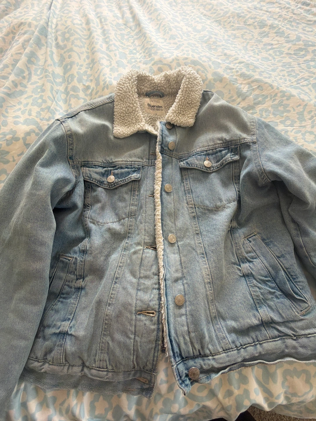 Denim Sherpa Lined Jacket - Blue Notes