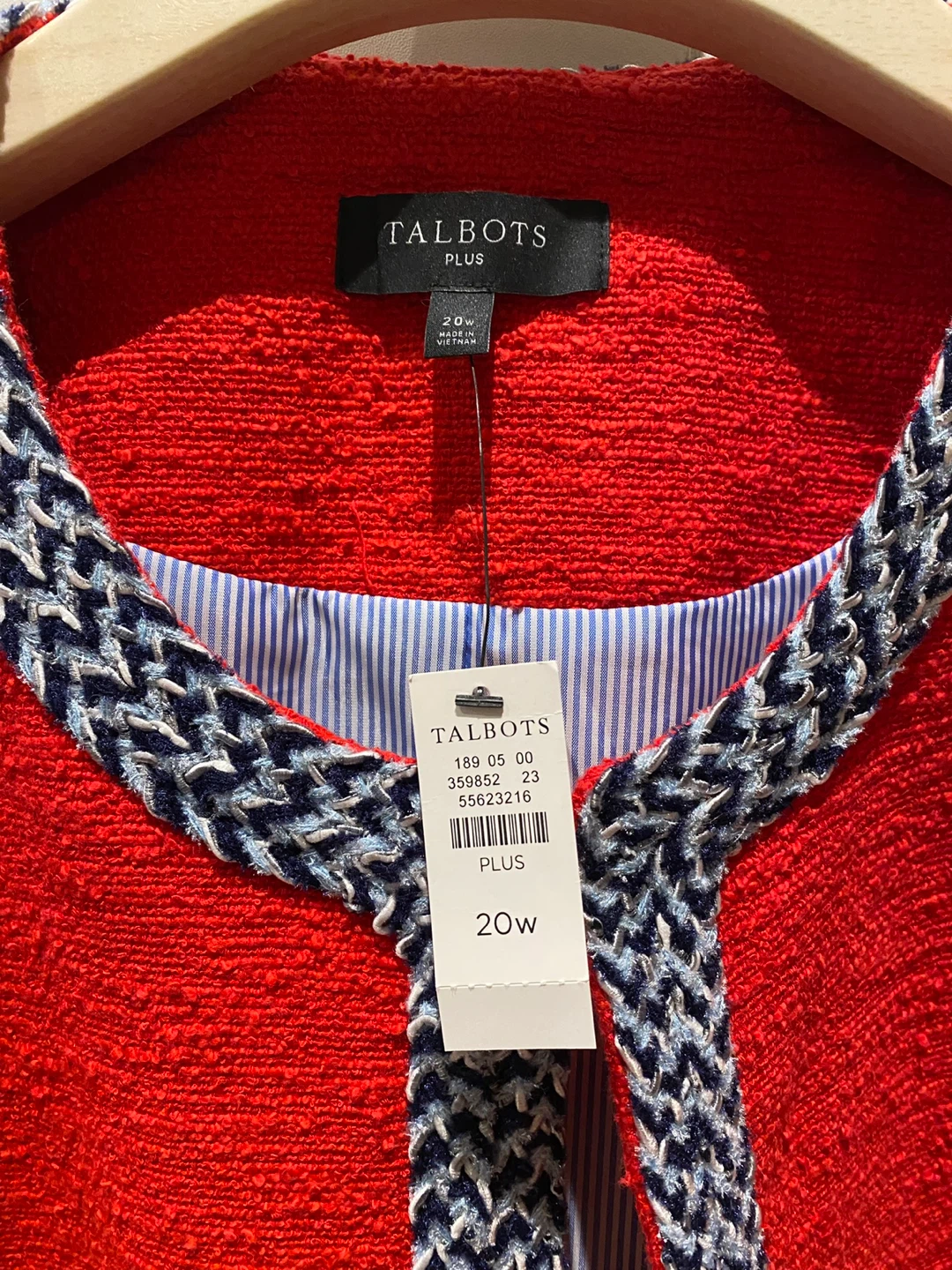 Talbots Red Tweed Blazer - Size 20W - photo 4