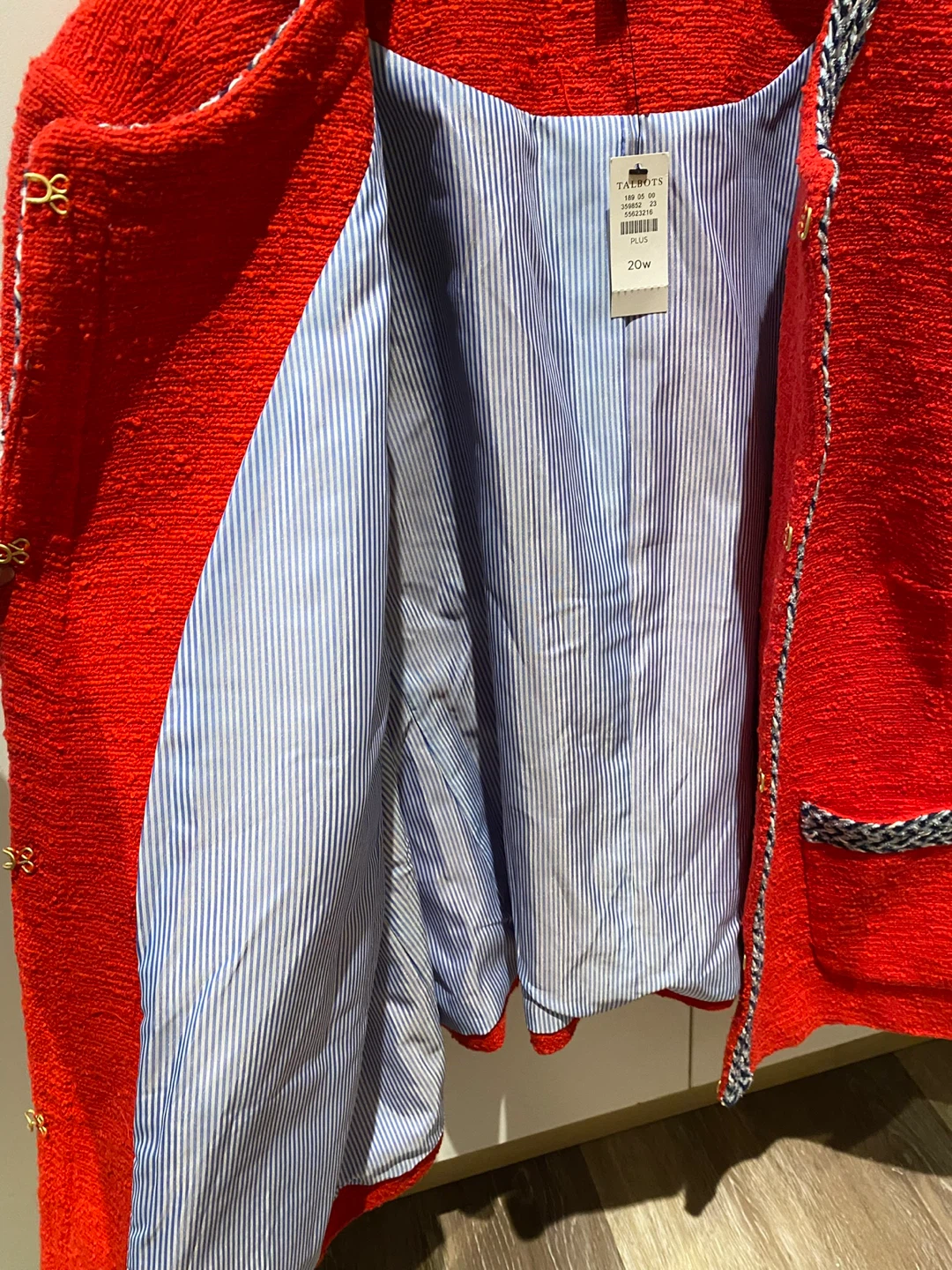 Talbots Red Tweed Blazer - Size 20W - photo 5