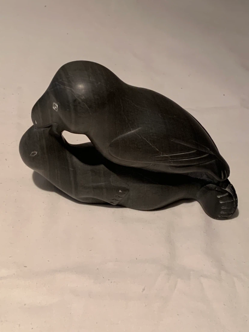 Stone Carving of Two Seals