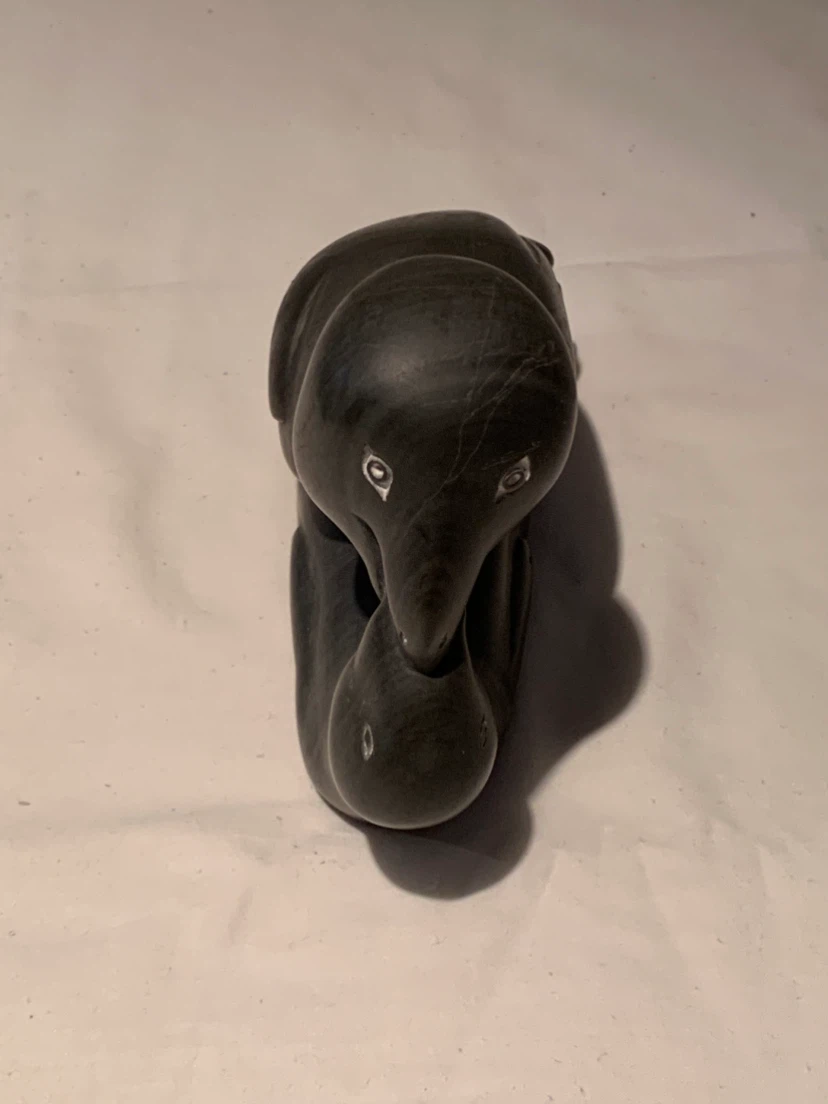 Stone Carving of Two Seals - photo 2