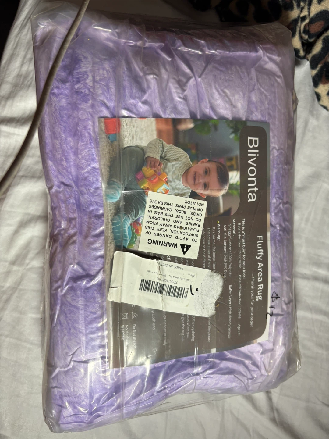 Blivonta Fluffy Area Rug - Lavender