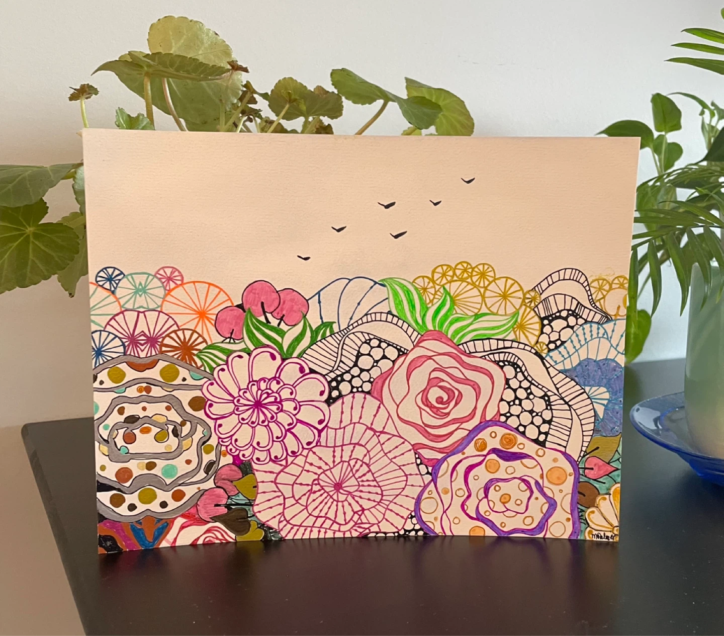 Stylized flower garden