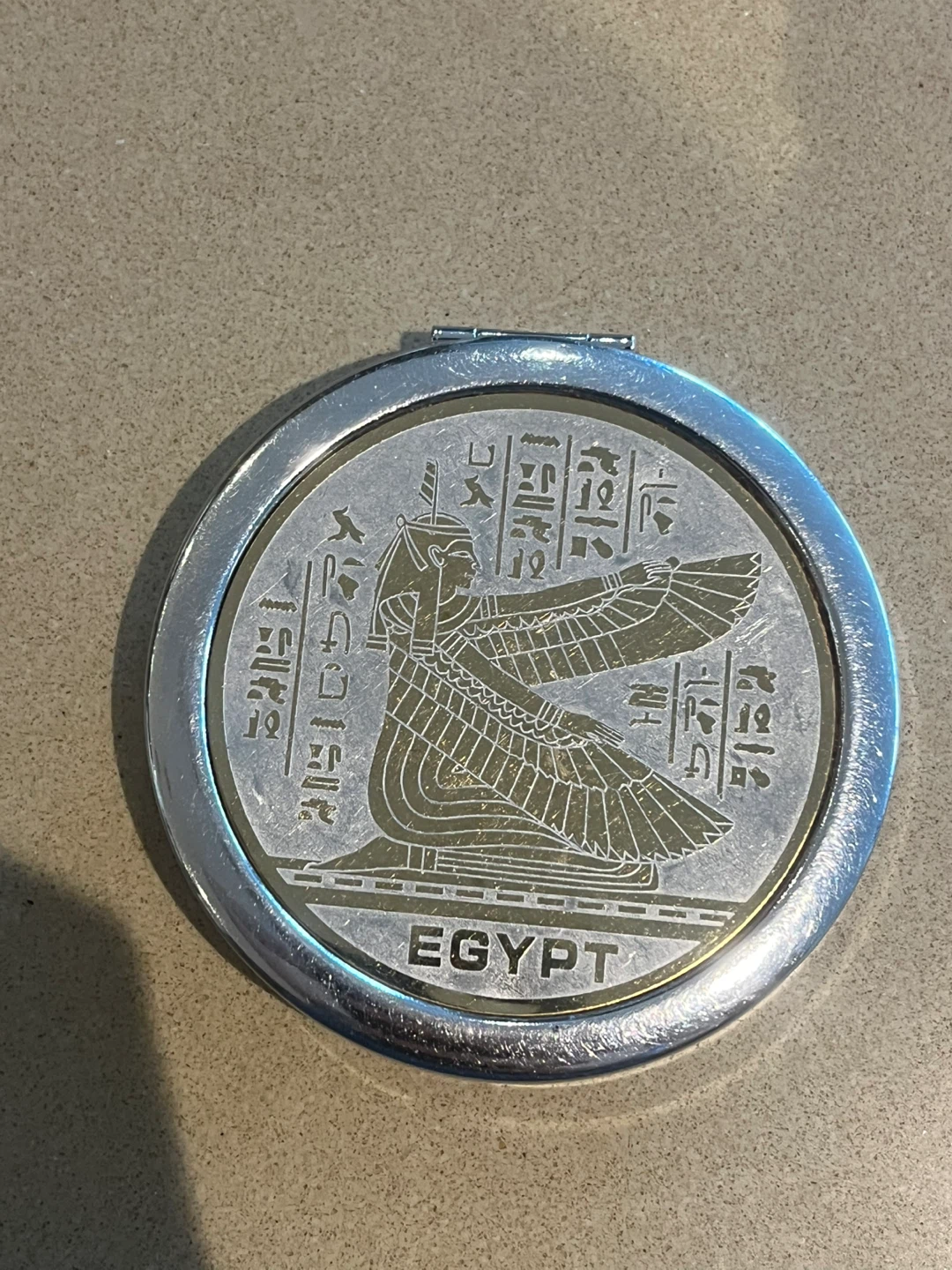Silver Egyptian Compact Mirror - photo 2