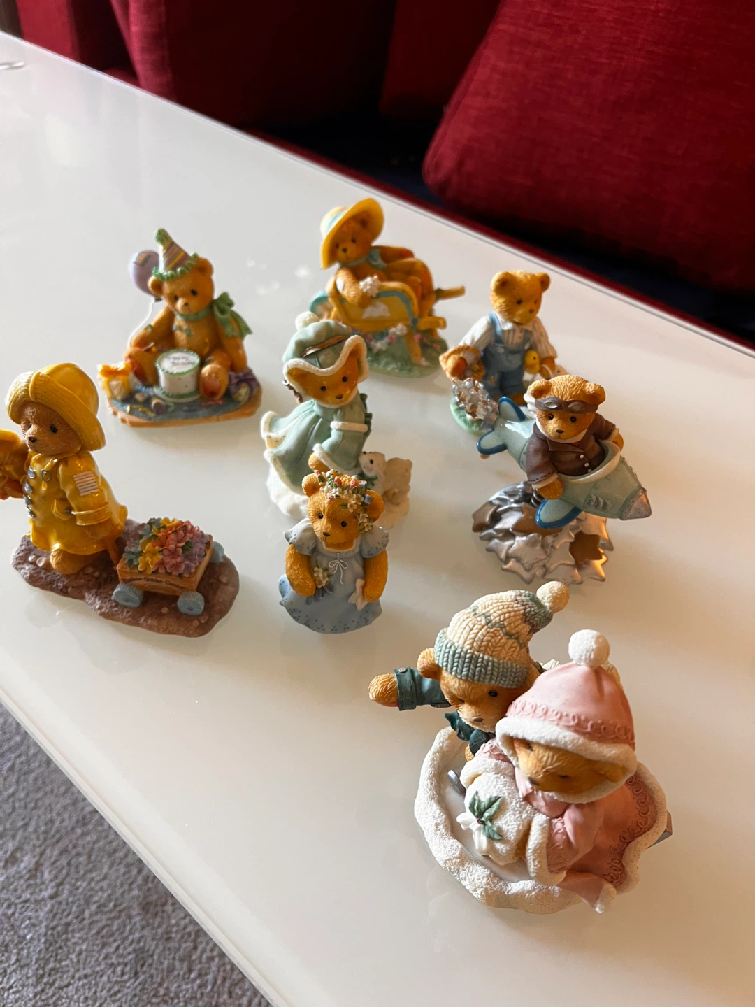 Cherished Teddies Figurine Collection Set 8 Vintage 1990s Bears