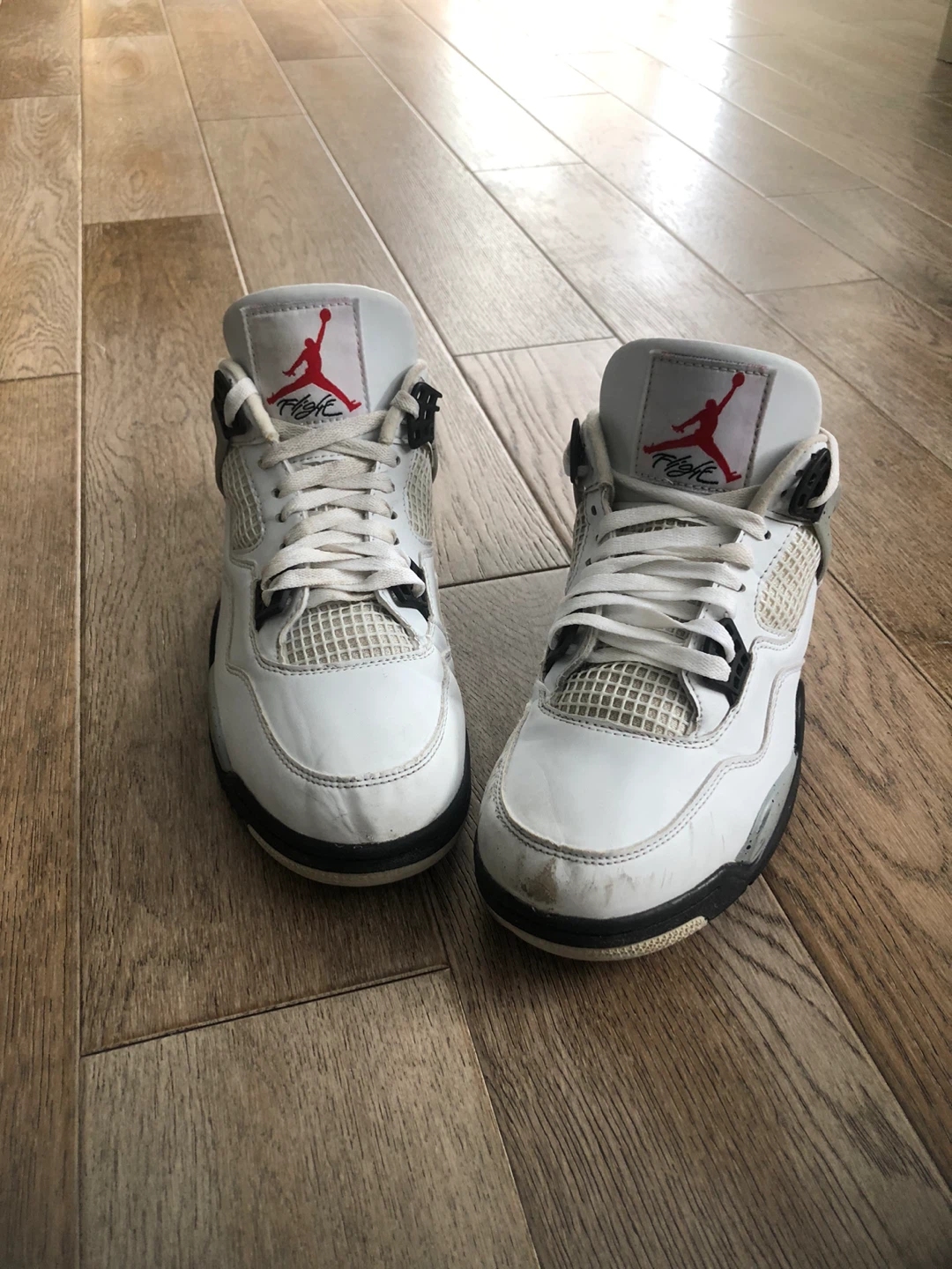 Nike Air Jordan 4 White Cement Sneakers - photo 3