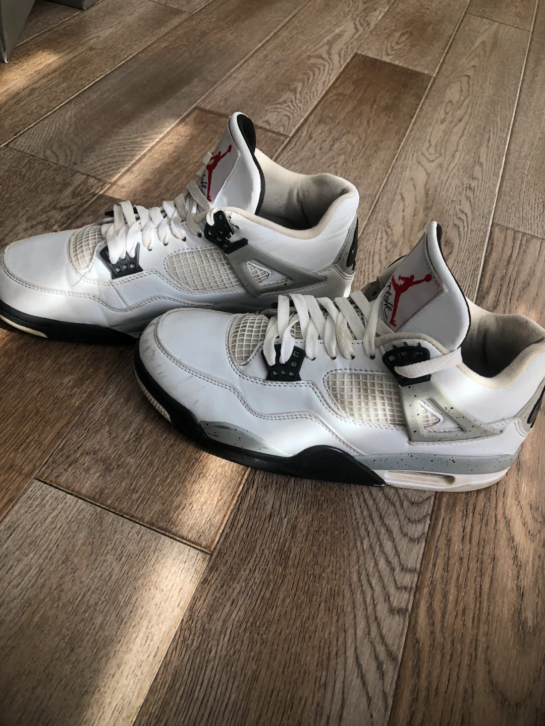 Nike Air Jordan 4 White Cement Sneakers - photo 4