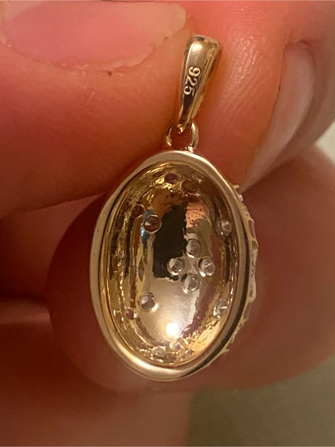 Red and crystal pendant with 925 stamp - photo 4