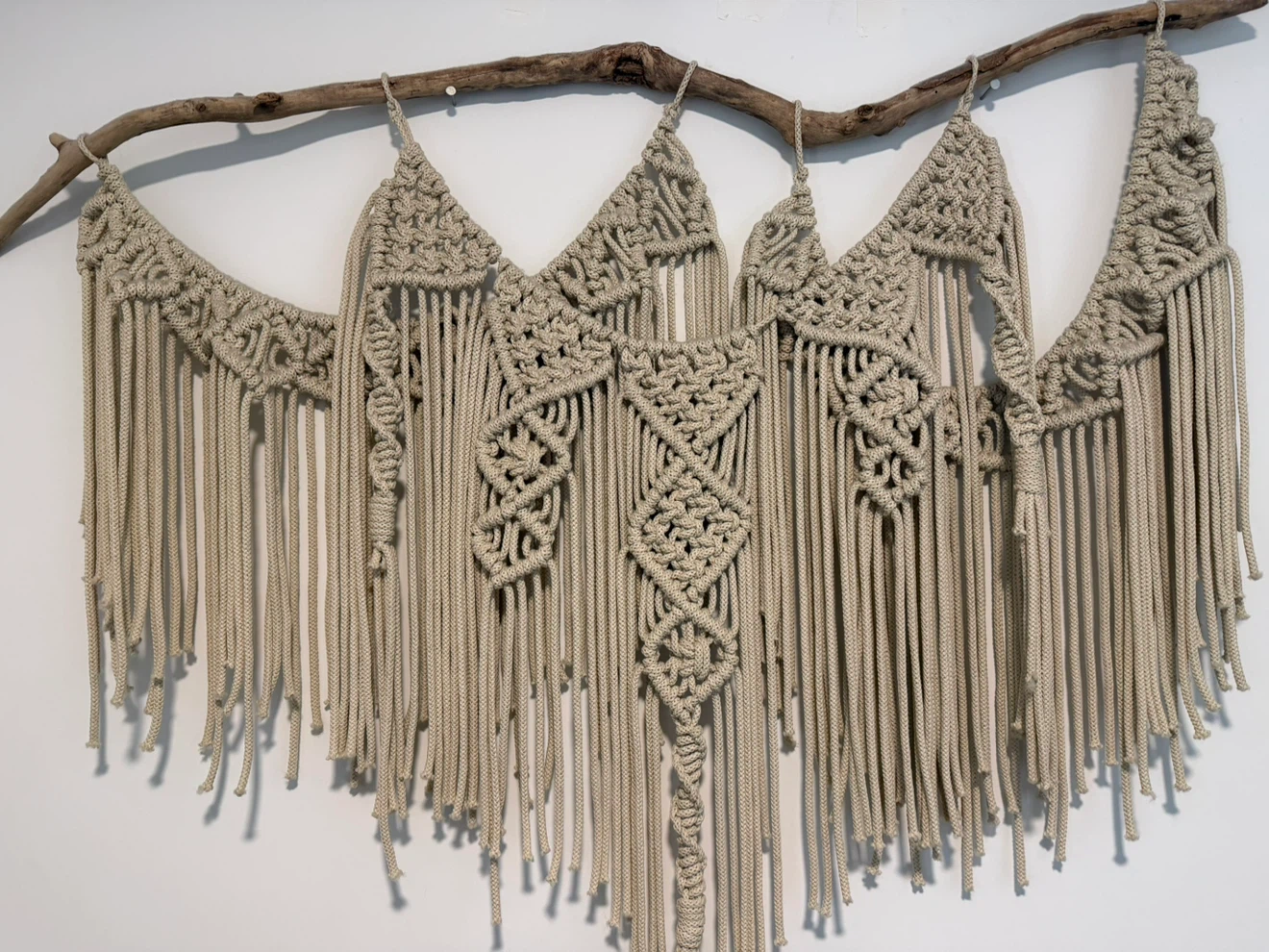Boho Macrame Wall Hanging with Real Driftwood