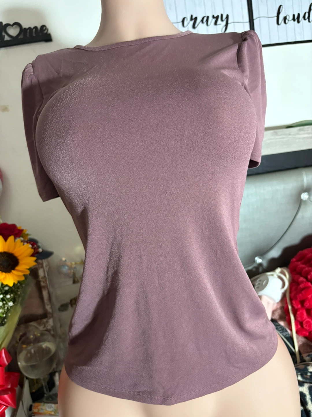 Mauve Short Sleeve Top