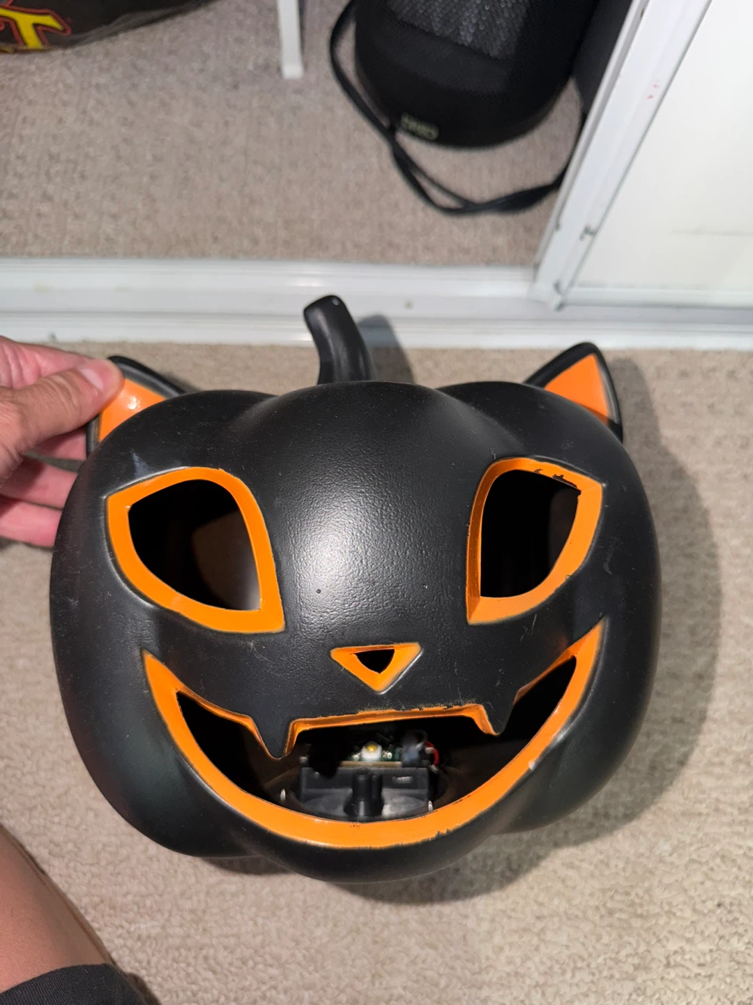 Black Cat Pumpkin Decoration