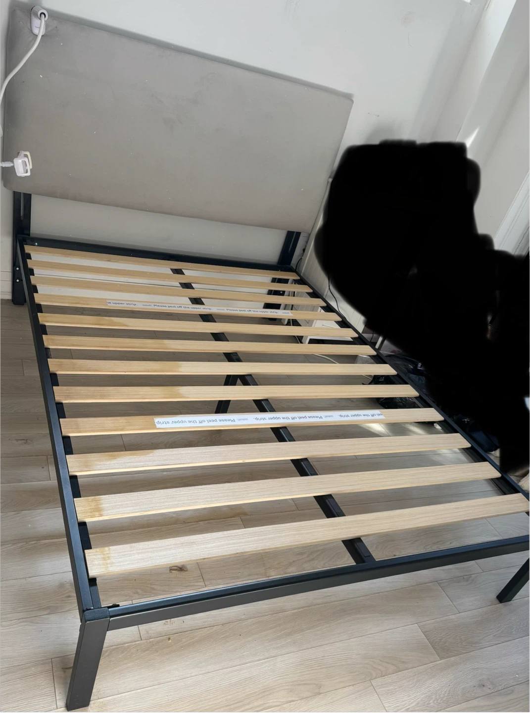 Metal Bed Frame with Headboard