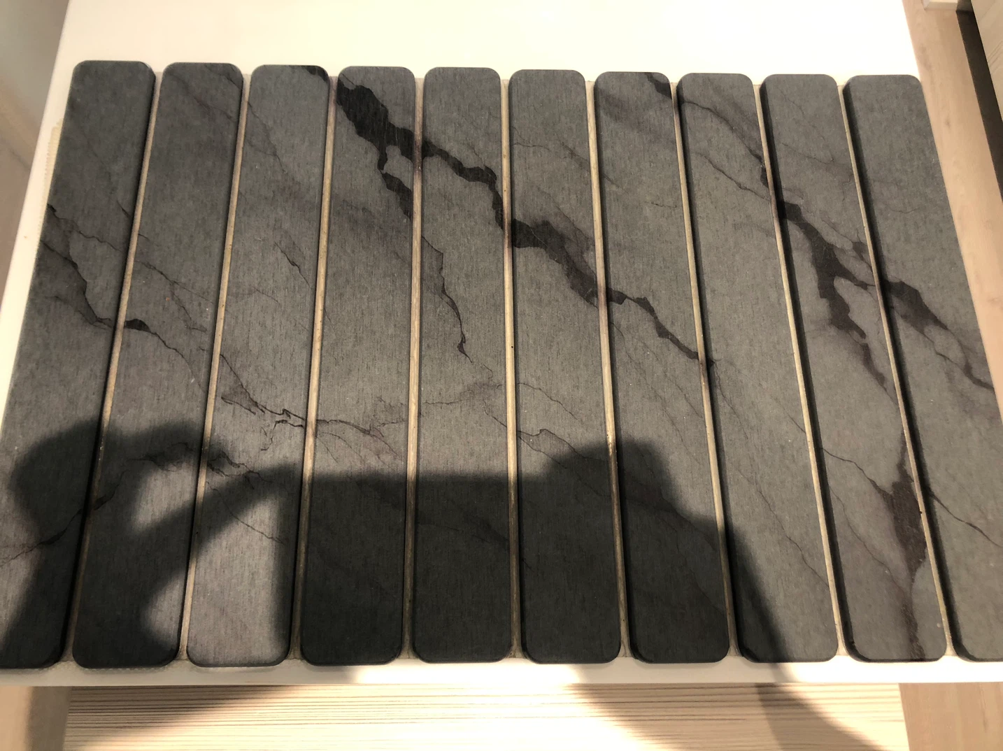 Natural Stone Dish Mat (Grey/Black)