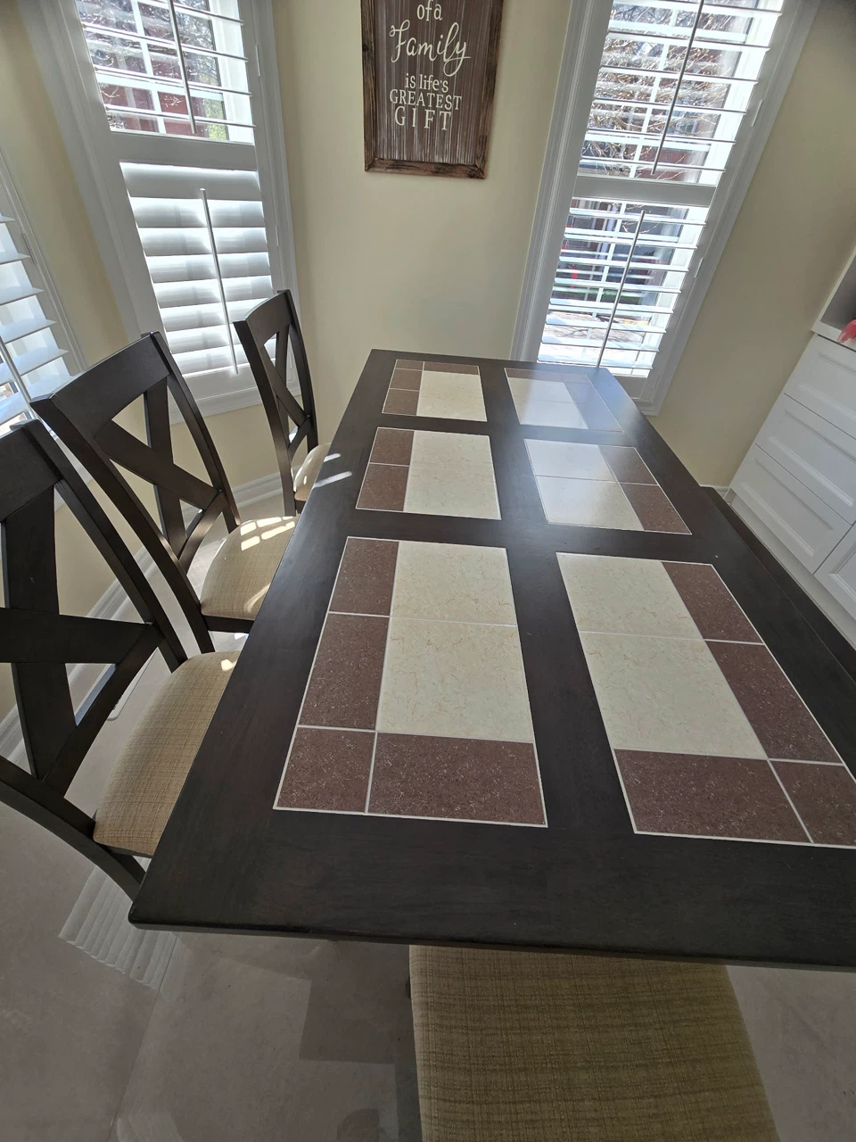 Dining Table Set with 4 Chairs and Bench - photo 2