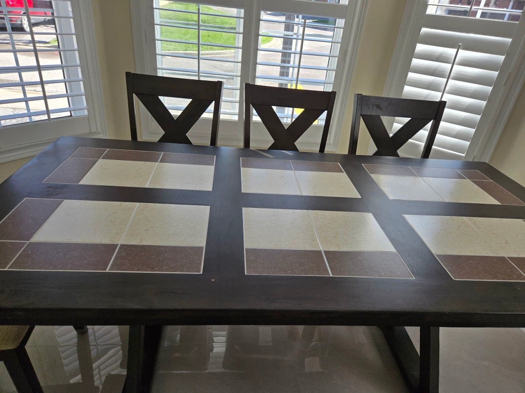 Dining Table Set with 4 Chairs and Bench - photo 4