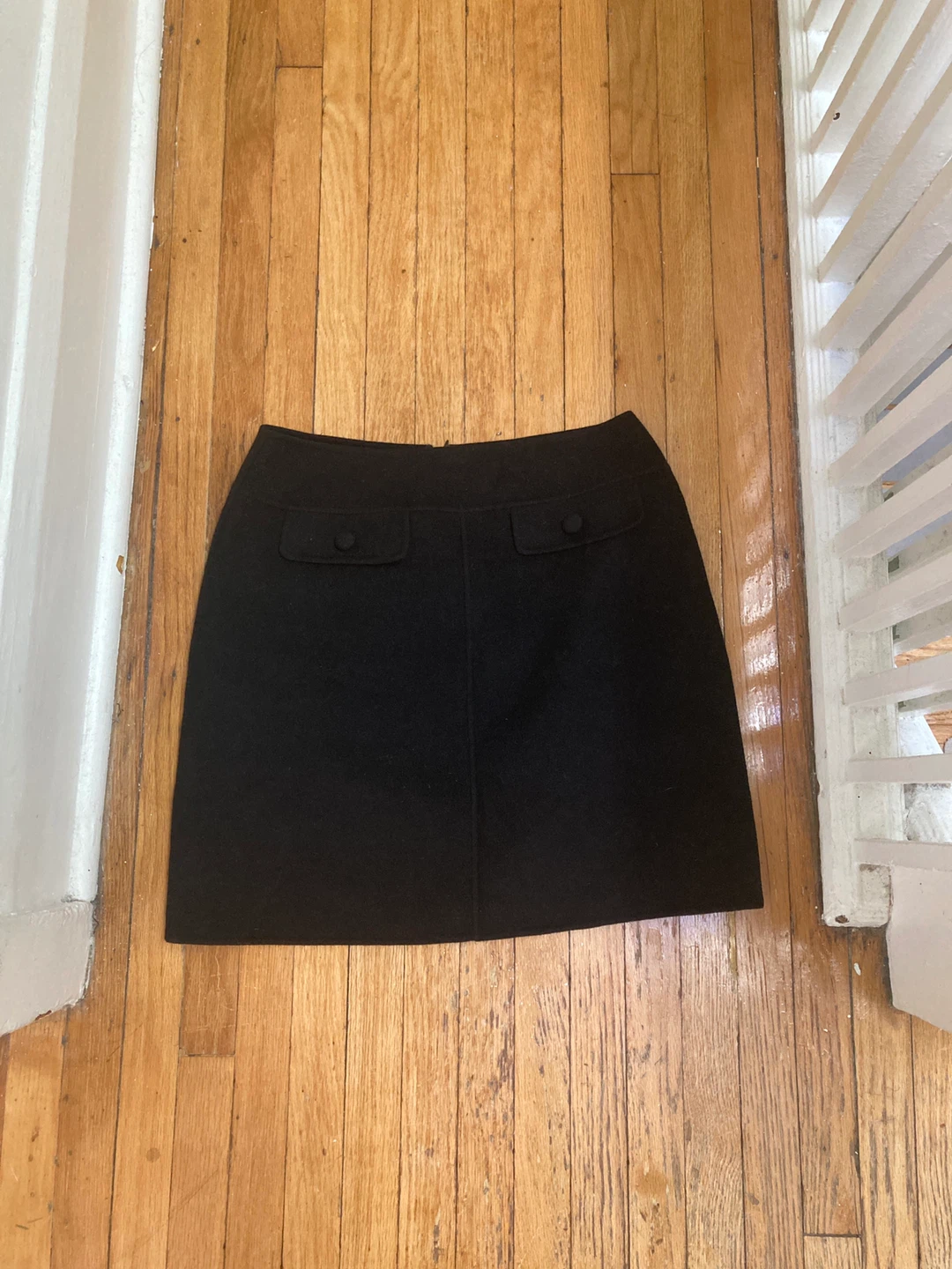 Black 90% Wool Skirt Size 8 - photo 2