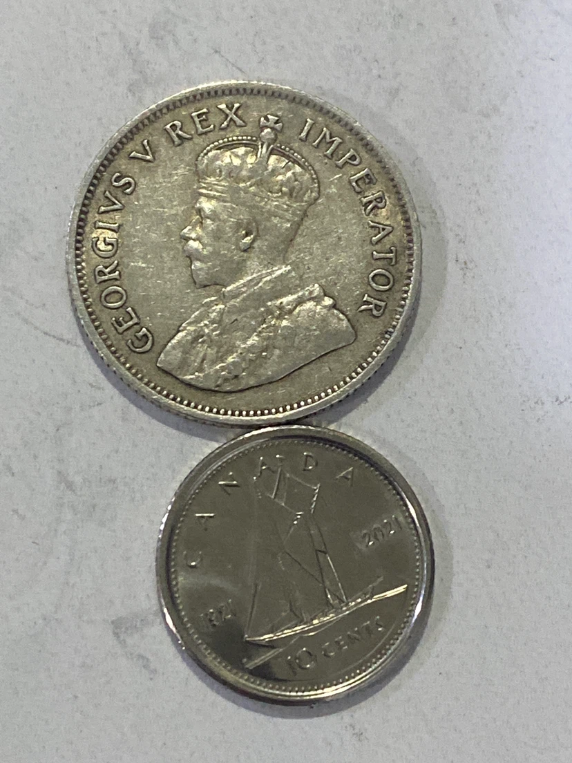 1936 silver George VI King and Emperor Coin - photo 2