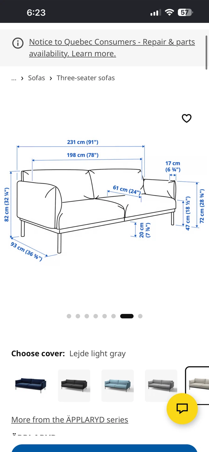IKEA ÄPPLARYD Sofa in Lejde light gray - photo 4