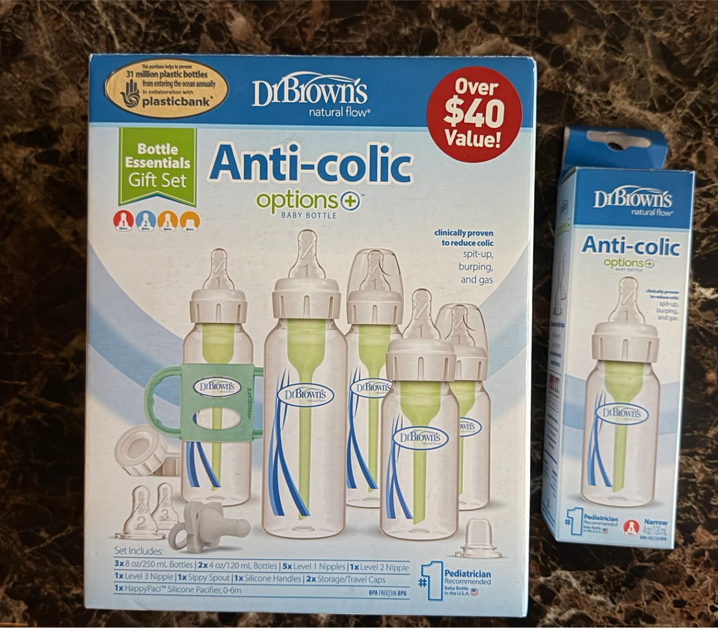 Dr. Brown's Anti-Colic Options Baby Bottle Essentials Gift Set