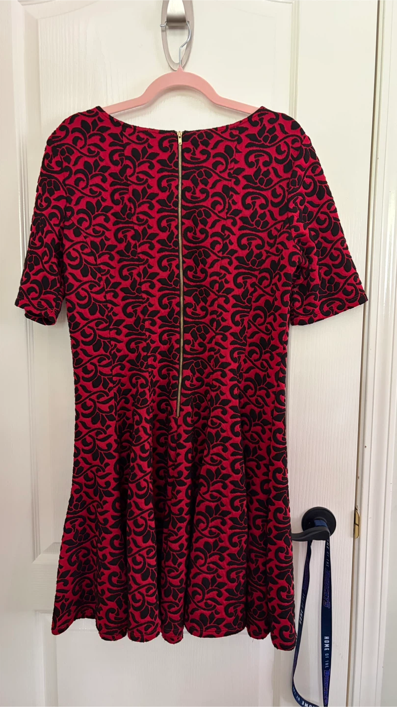 Red and Black Patterned Dress - photo 2