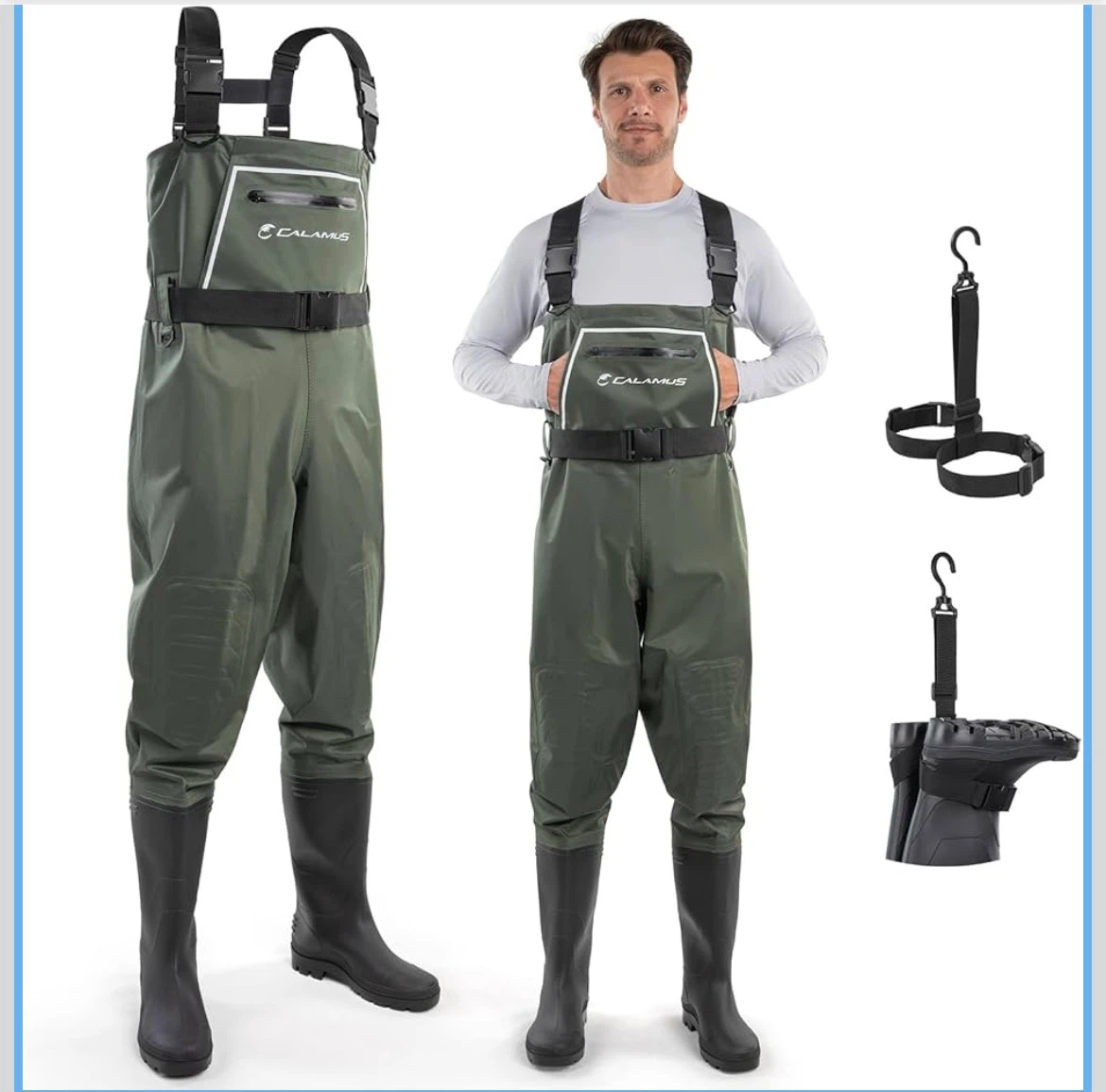 CALAMUS WaveWalker PVC Fishing Waders for Men & Women size 11