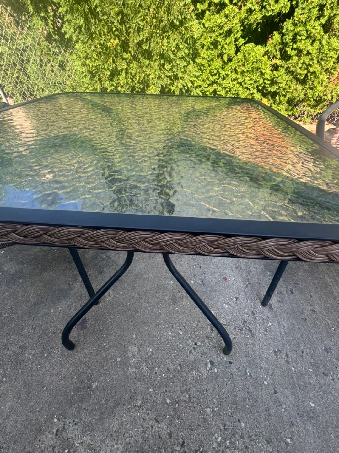 Wicker Patio Set with Glass Table and 2 Chairs - photo 4