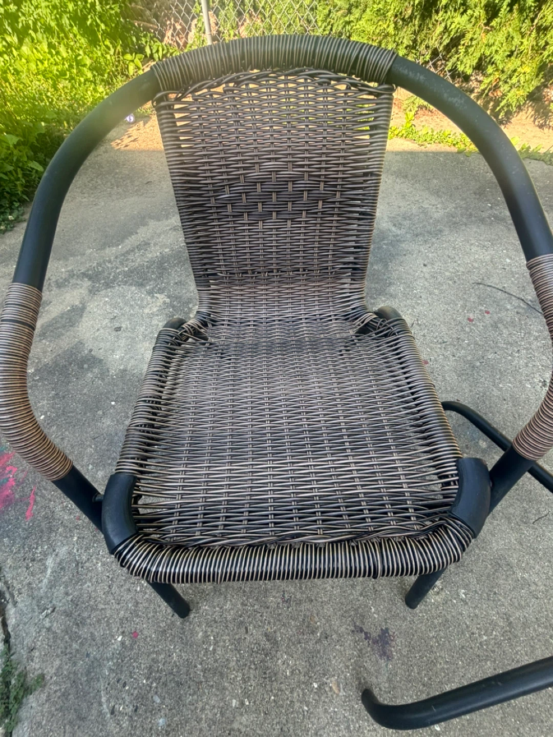 Wicker Patio Set with Glass Table and 2 Chairs - photo 3