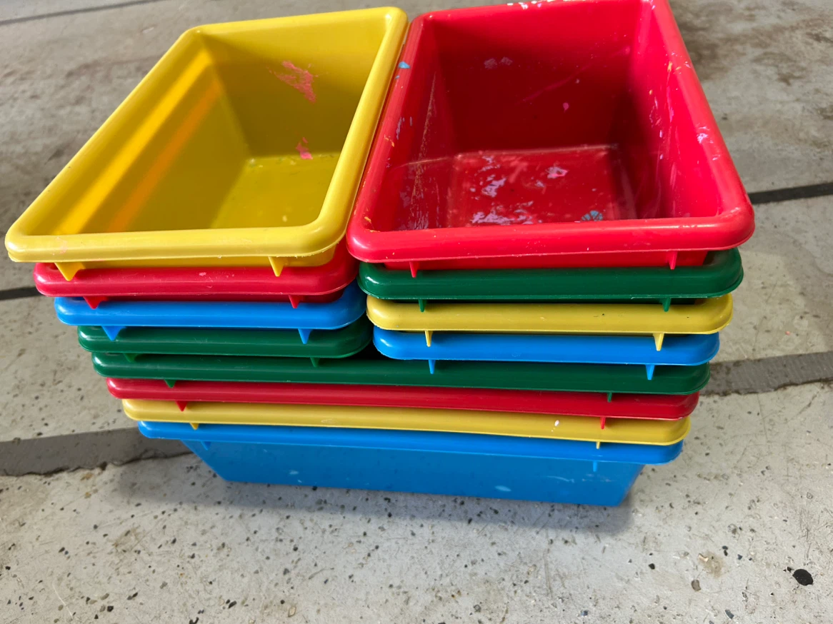 Assorted Plastic Storage Tubs