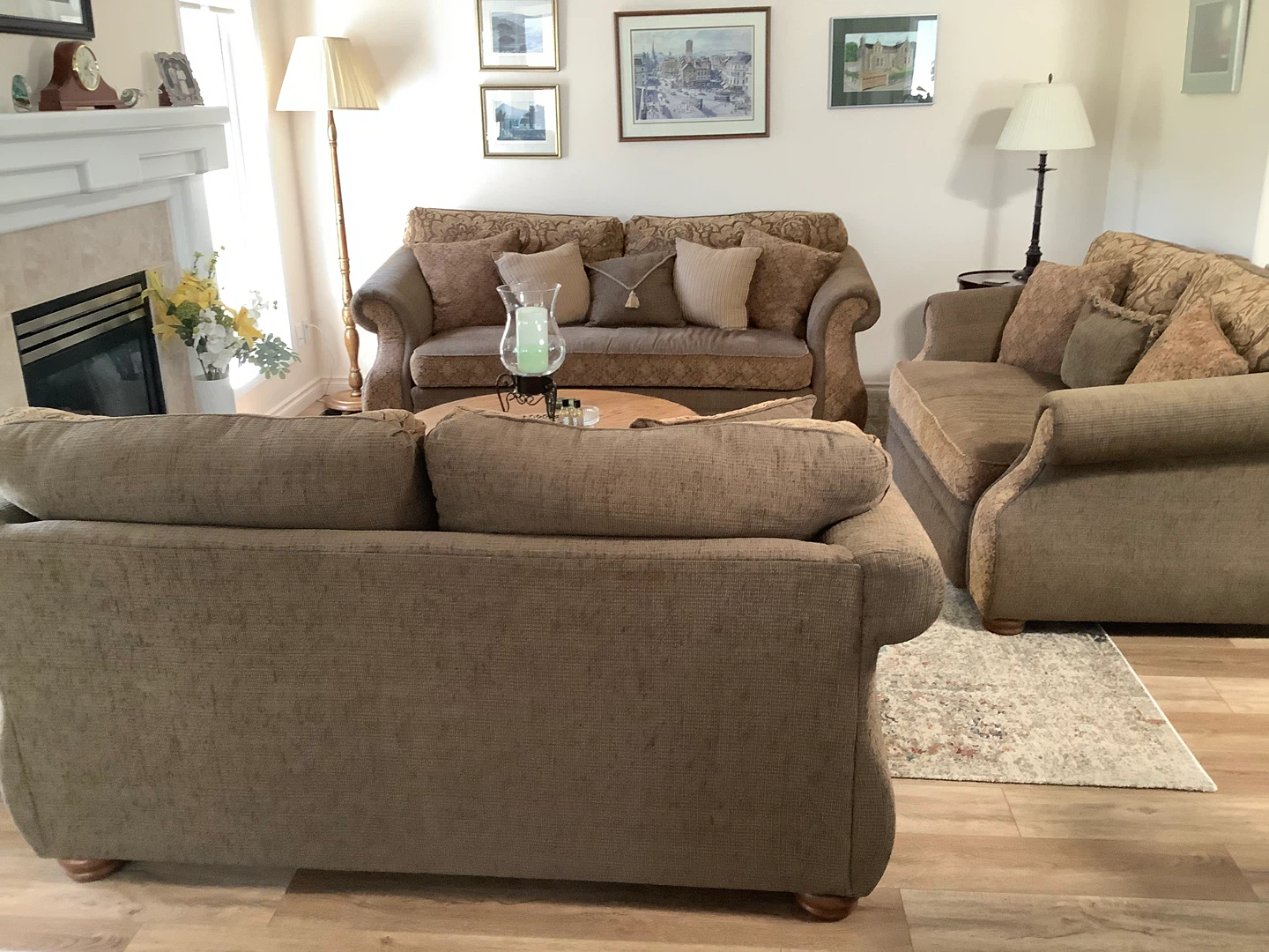 Two love seats & matching sofa - photo 3