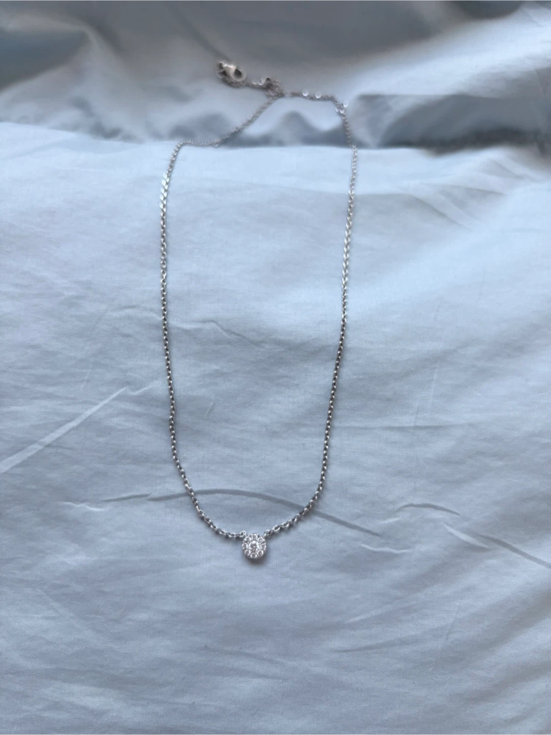 0.15 CT. Diamond Necklace in Sterling Silver (F/VS2)