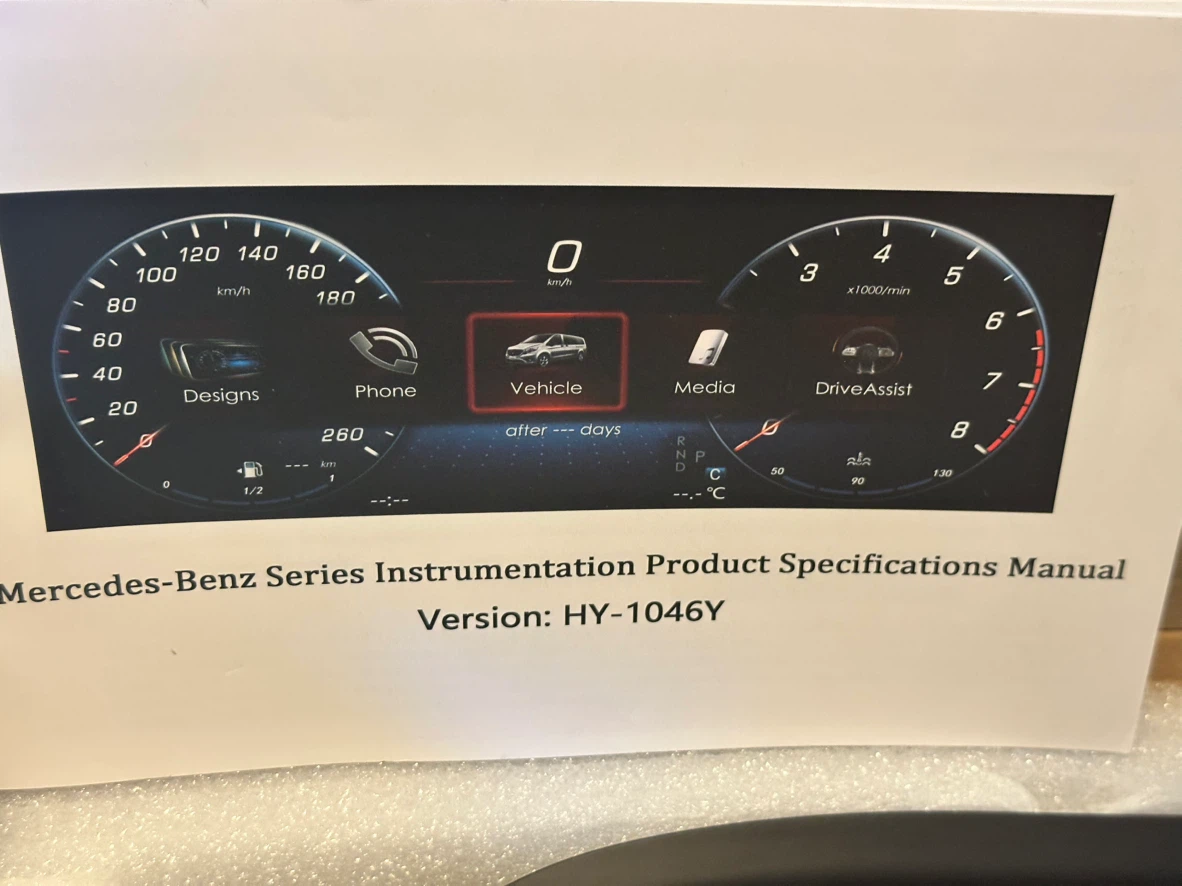 Ford Benz Vito Instrument Display Screen 12.3" - photo 2