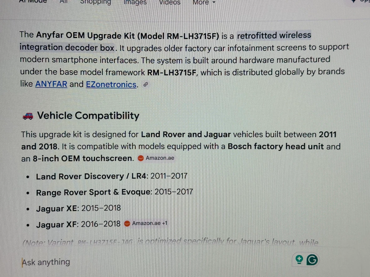 ANYFAR OEM Upgrade Kit (Model RM-LH3715F) - photo 5
