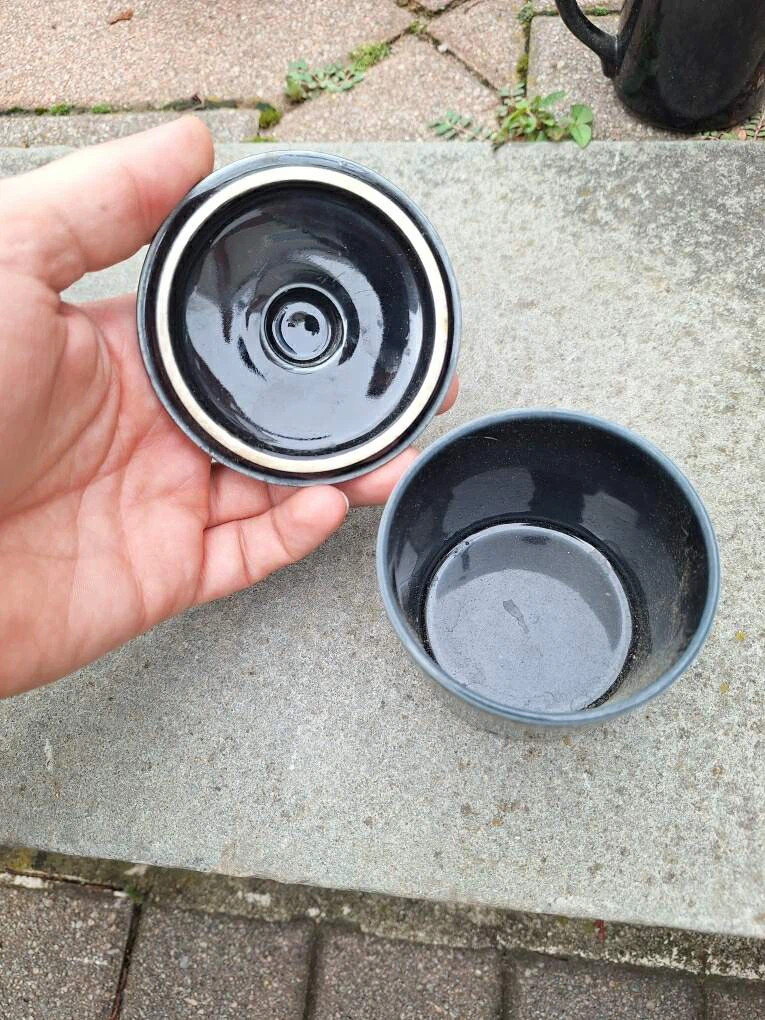 Arabia Teema Black Ceramic Sugar Bowl - photo 2