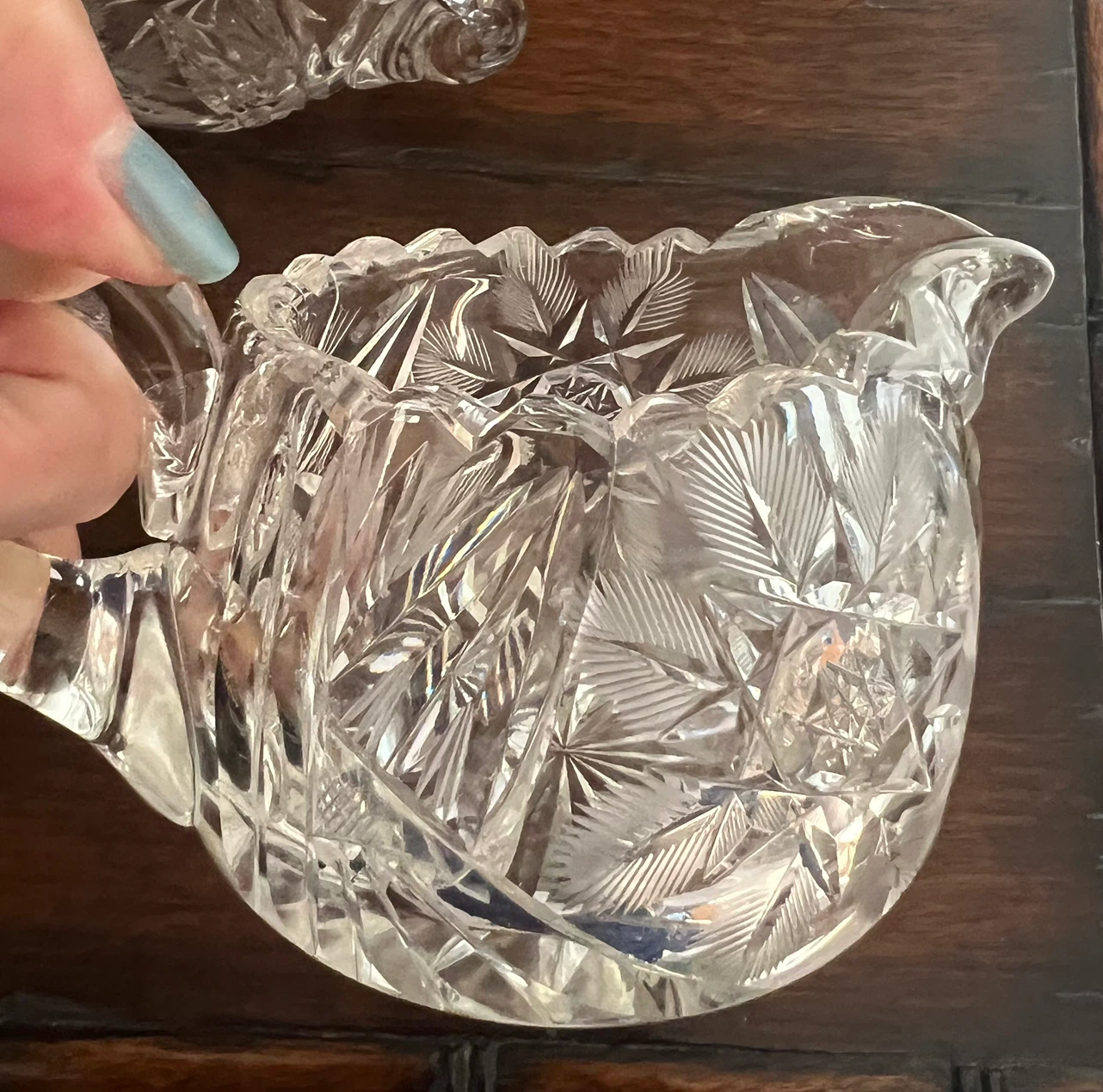 American Brilliant Sugar Bowl and Creamer