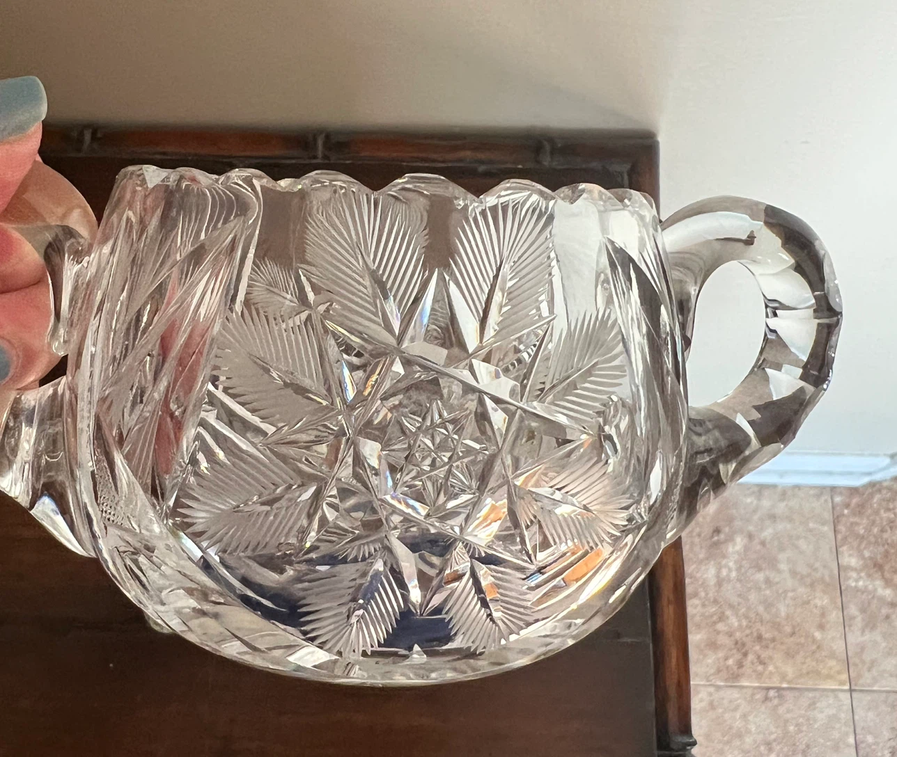 American Brilliant Sugar Bowl and Creamer - photo 3