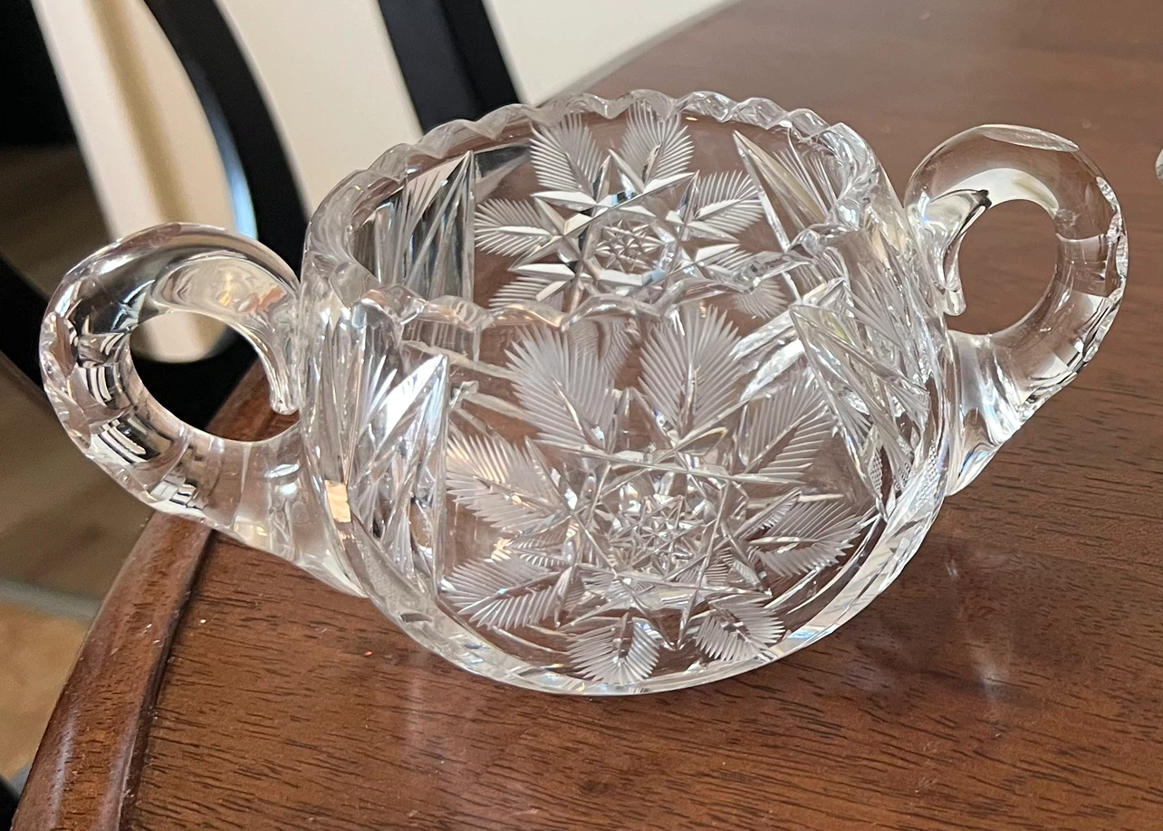 American Brilliant Sugar Bowl and Creamer - photo 4