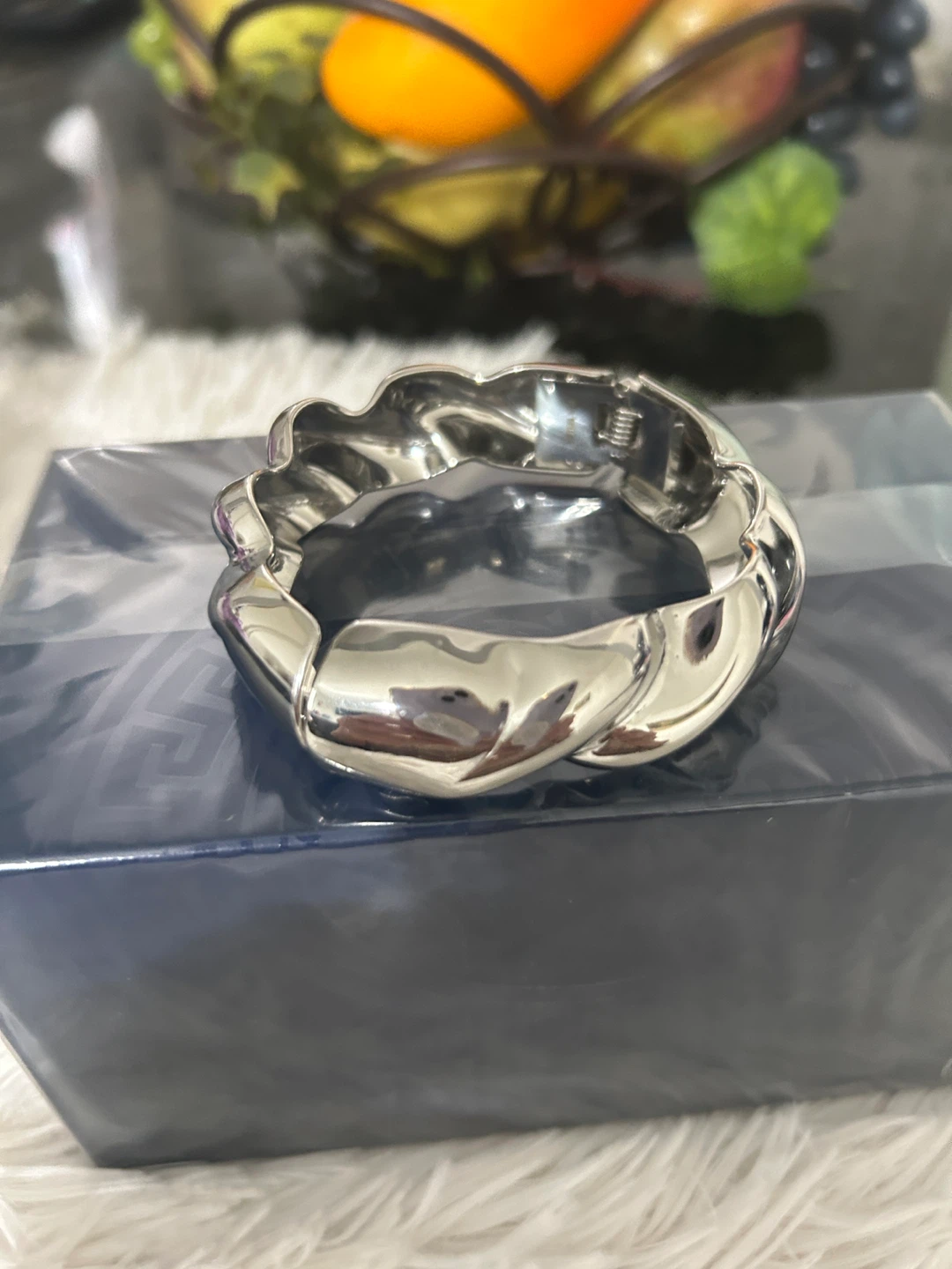 Silver Twisted Cuff Bracelet - photo 2