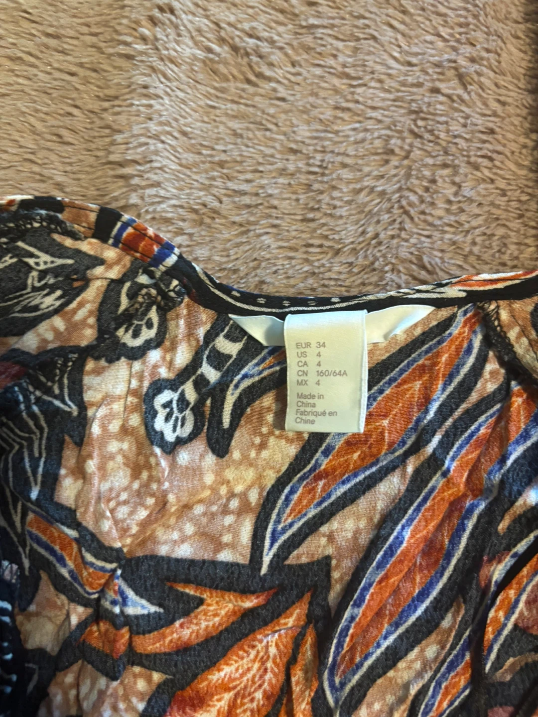 H&M Printed Long Sleeve Romper Size 4 - photo 2