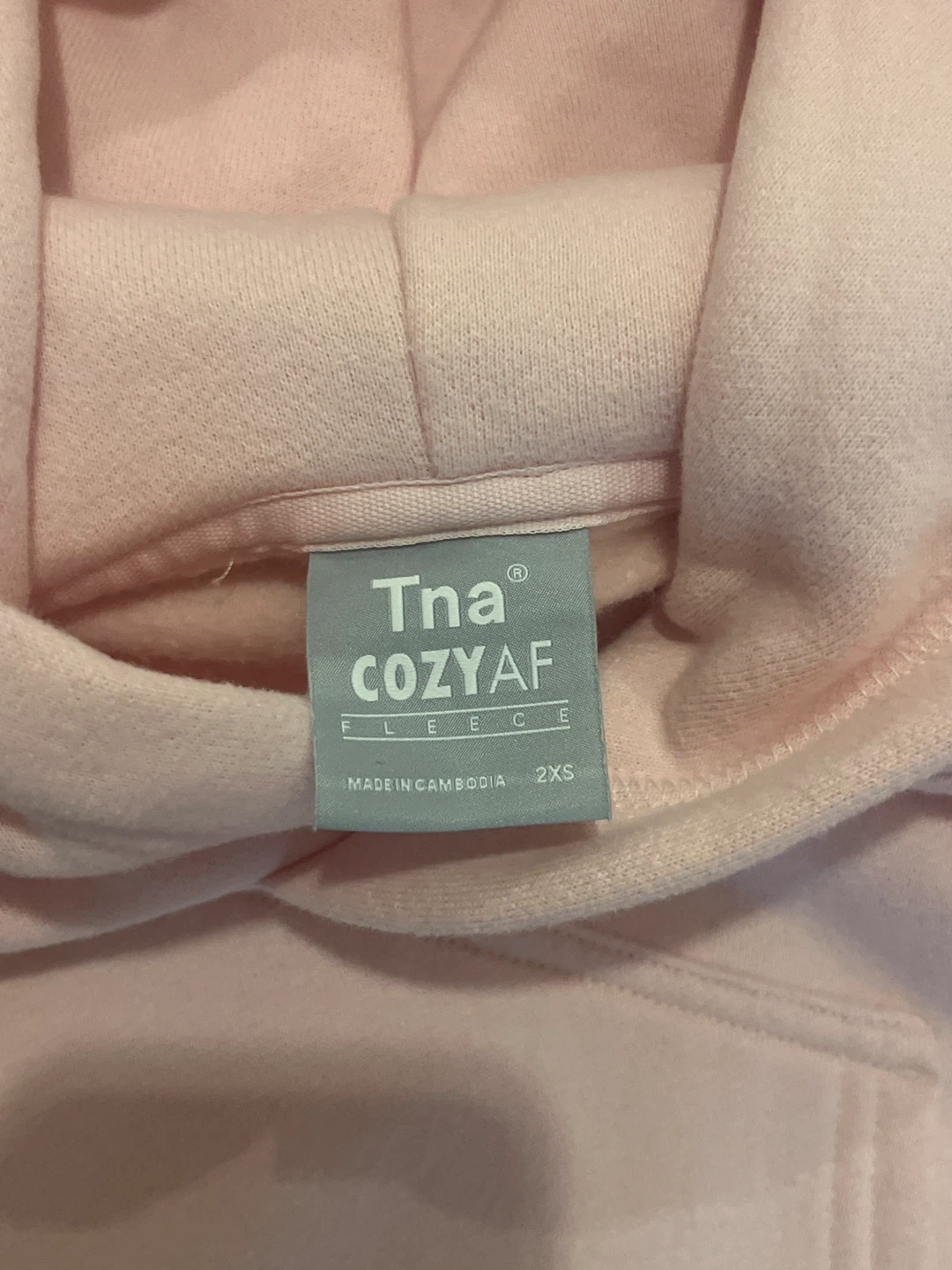 Aritzia Tna COZYAF Pink Fleece Hoodie - photo 2