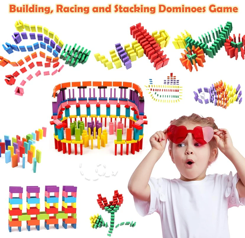 New WOOD CITY 1000 Piece Dominoes Set - photo 3