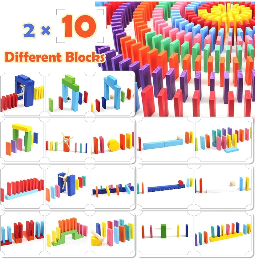 New WOOD CITY 1000 Piece Dominoes Set - photo 4
