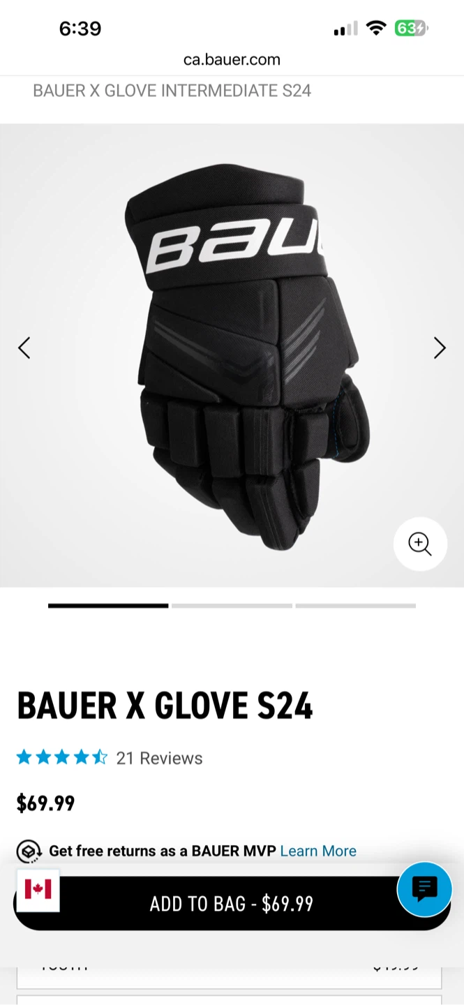 Bauer X Glove S24 Youth Hockey Gloves