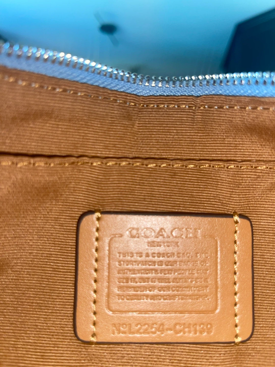 Sac bandoulière Coach bleu pâle - photo 5