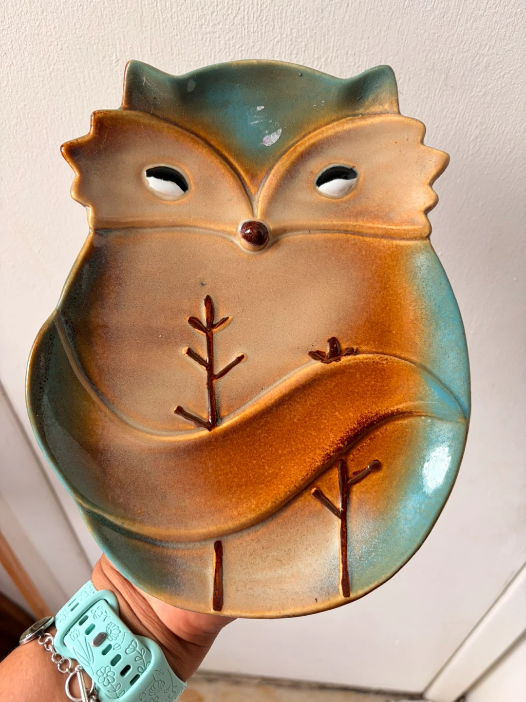 Gibson Owl-Shaped Ceramic Plate trinket