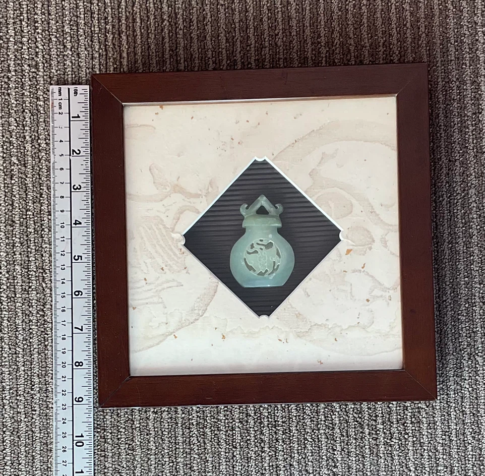Vintage Chinese Hardstone Carving Shadowbox - Prosperity - photo 3
