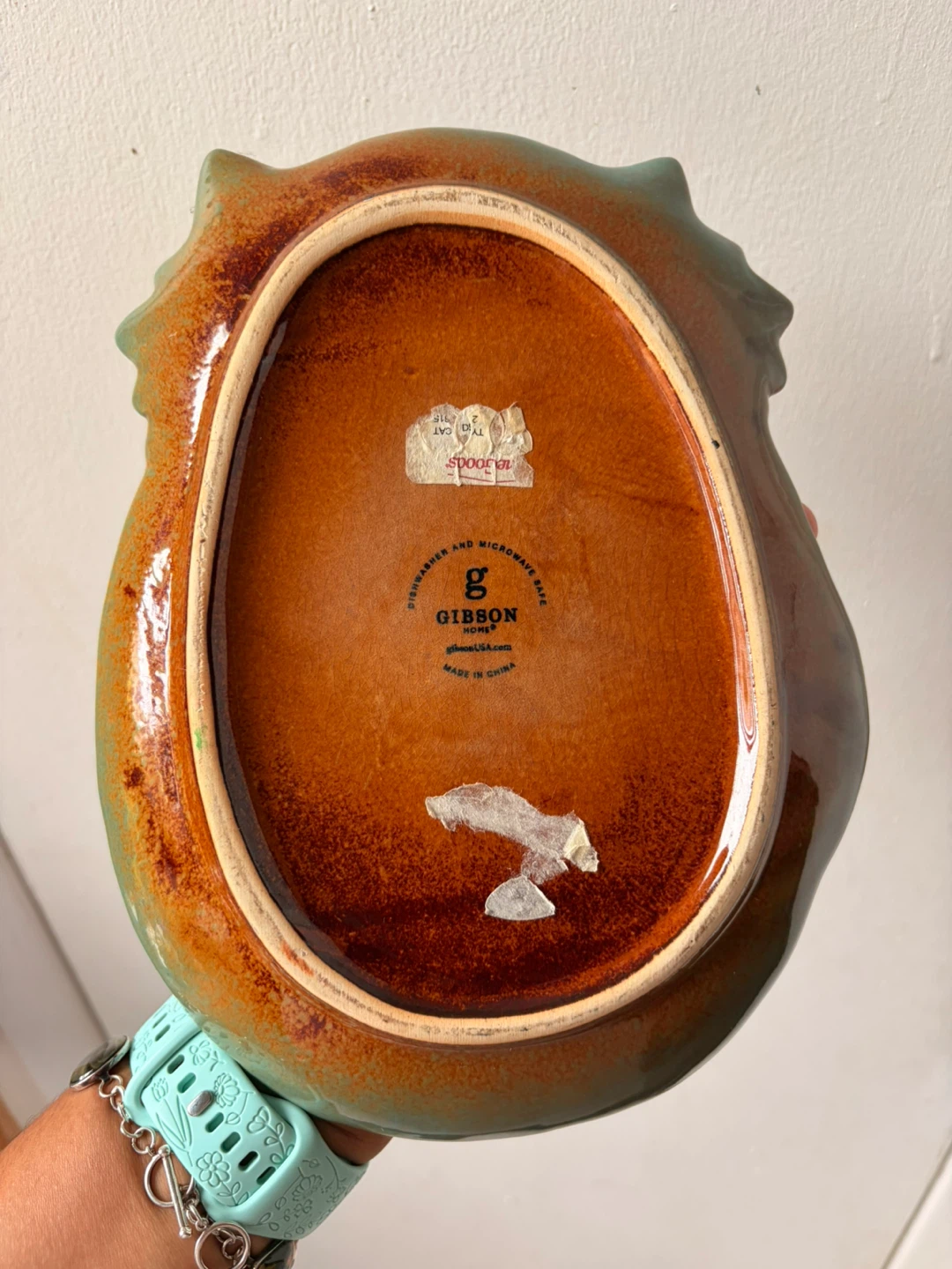 Gibson Owl-Shaped Ceramic Plate trinket - photo 4