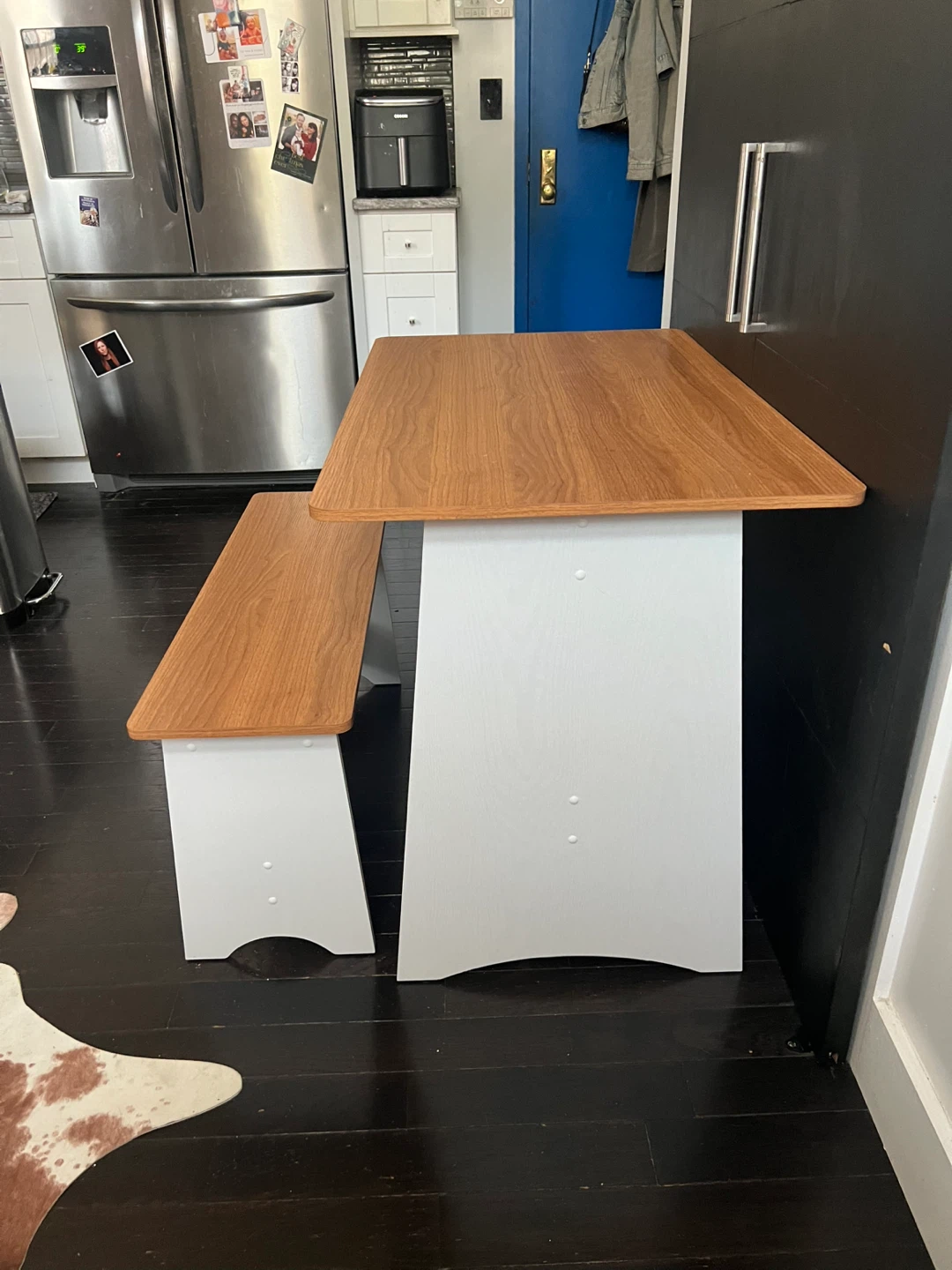 Wood Dining Table and Bench Set - photo 2