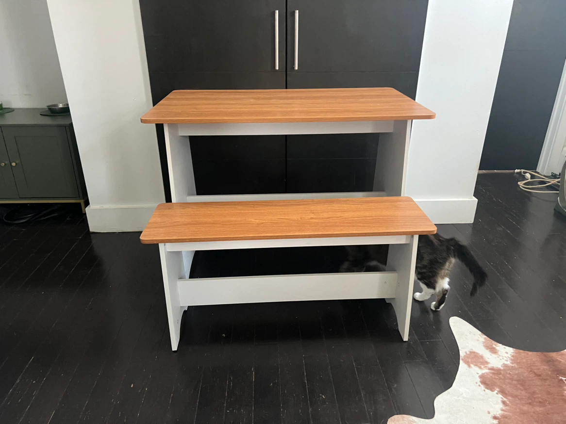 Wood Dining Table and Bench Set - photo 3